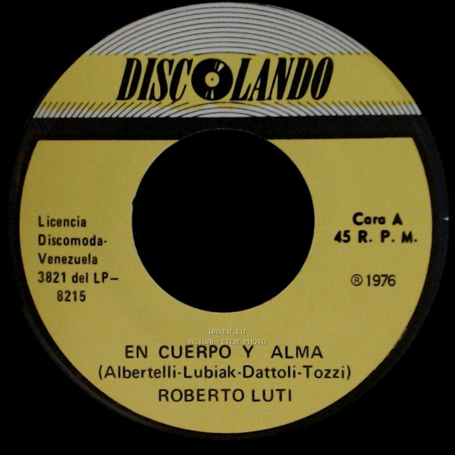 Roberto Luti - En Cuerpo Y Alma / Tu Y Yo Para Siempre side A