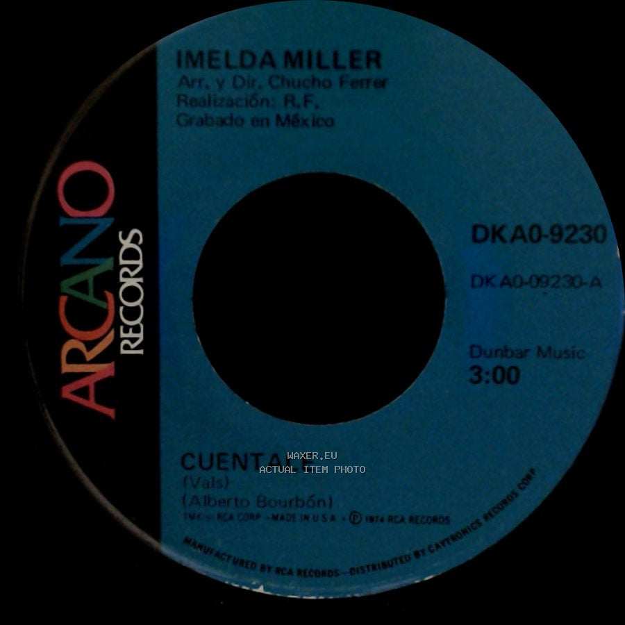 Imelda Miller - Cuentale / Una Vida Sin Amor side B