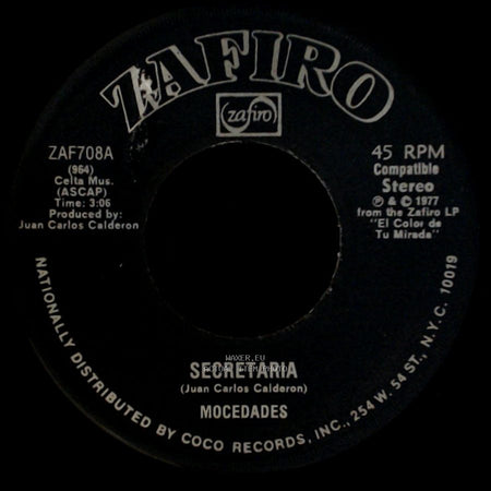 Mocedades - El Color De Tu Mirada / Secretaria side B