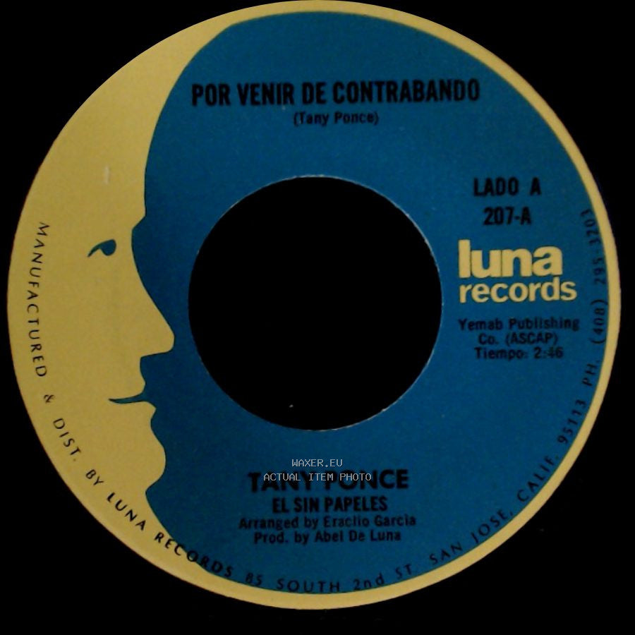 Tany Ponce - Por Venir De Contrabando / Pobre De Jacinto side A