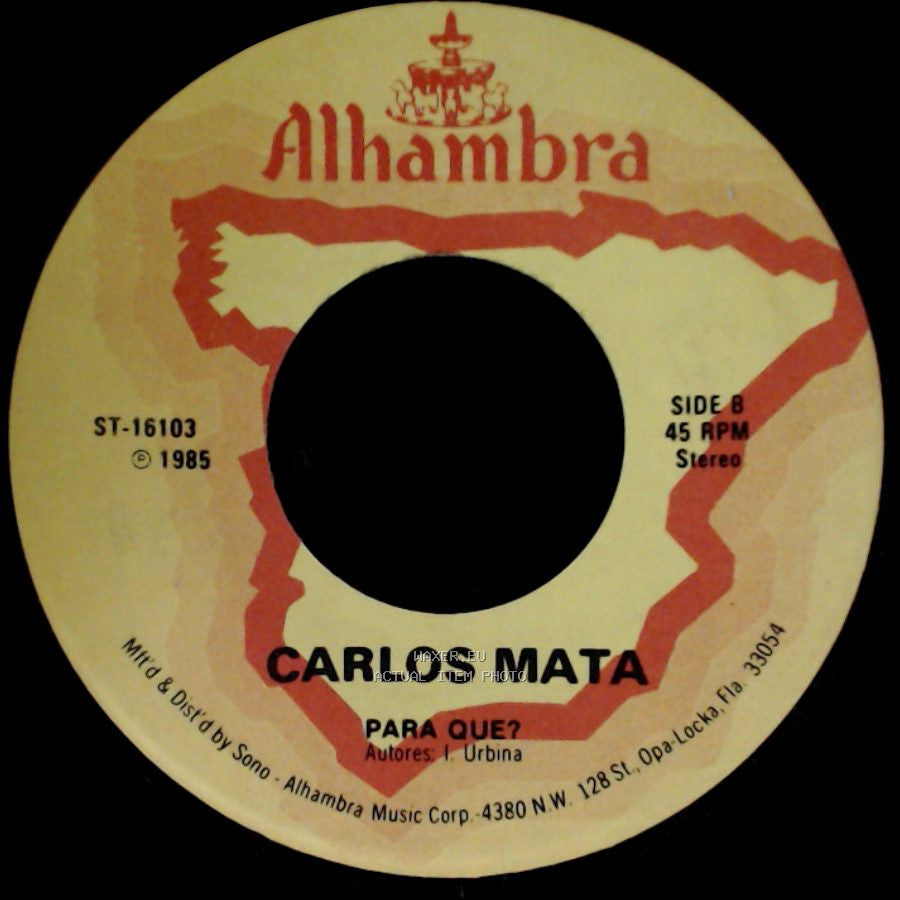 Carlos Mata - Marisela / Para Que? side B