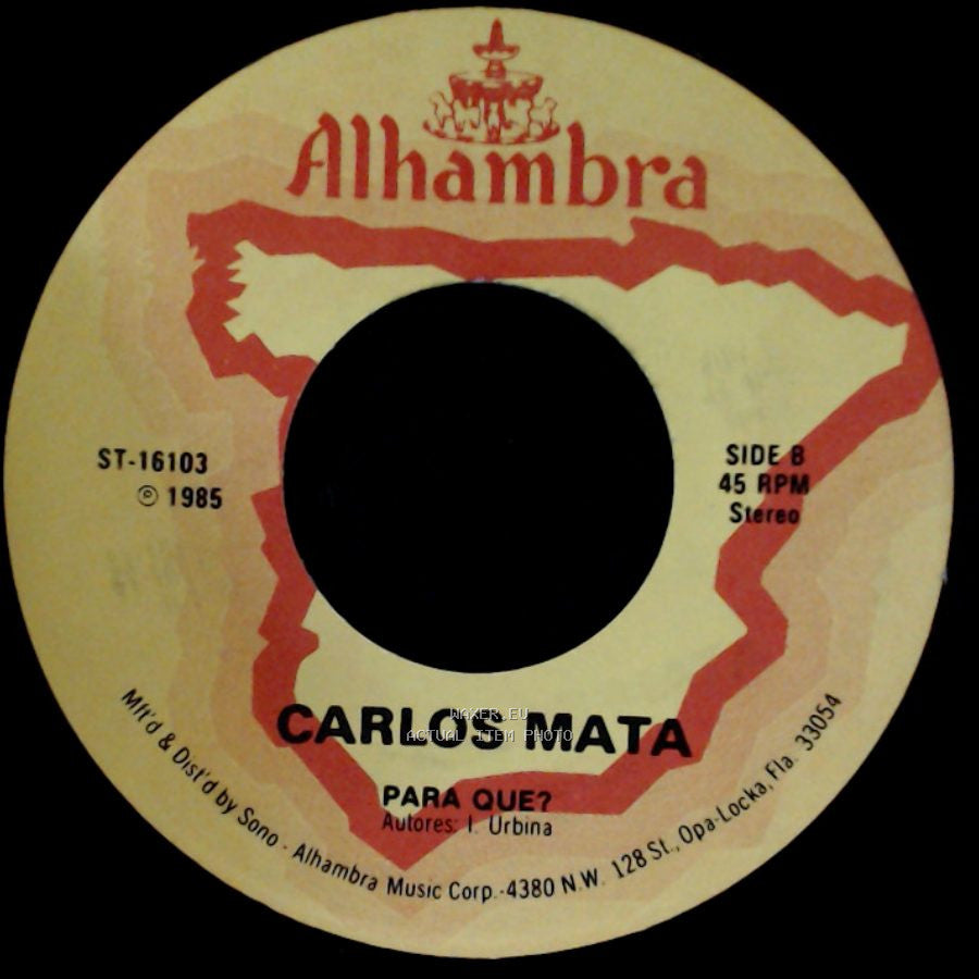 Carlos Mata - Marisela / Para Que? side B