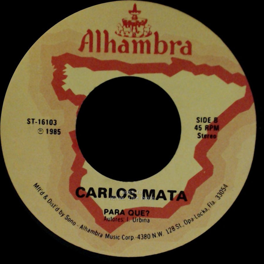 Carlos Mata - Marisela / Para Que? side B