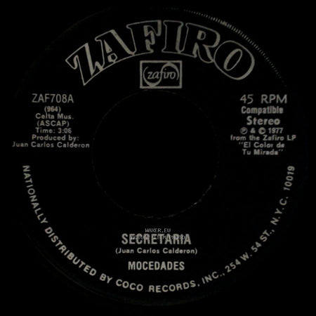 Mocedades - Secretaria / El Color De Tu Mirada side A