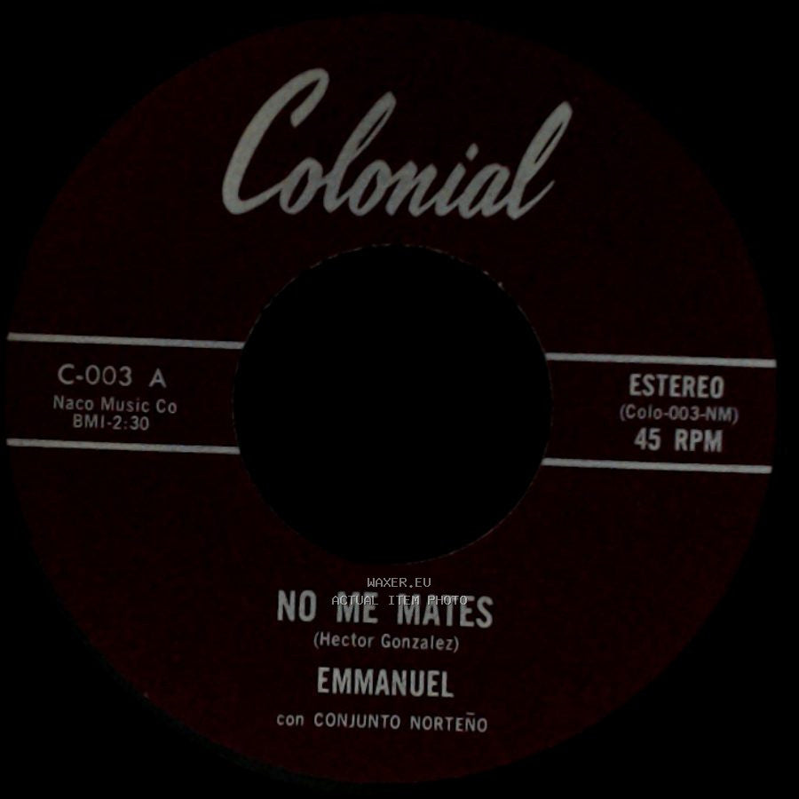 Emmanuel - Florecita De Mi / No Me Mates side A