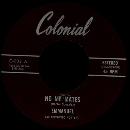 Emmanuel - Florecita De Mi / No Me Mates side A