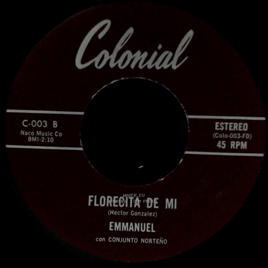 Emmanuel - Florecita De Mi / No Me Mates side B