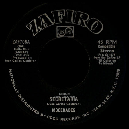 Mocedades - Secretaria / El Color De Tu Mirada side A