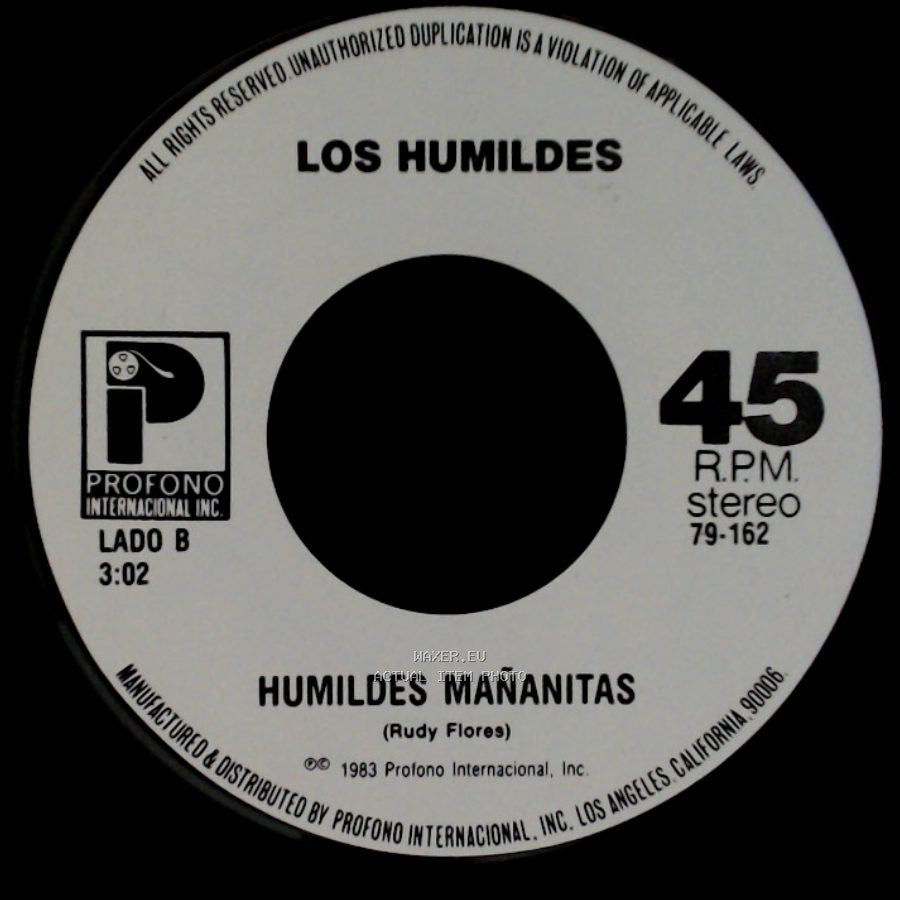 Los Humildes - Adios Madre Querida / Humildes Mañanitas side B