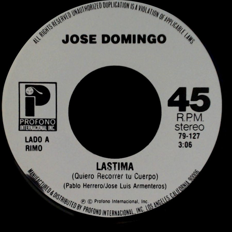 Jose Domingo - Lastima / Alma De Sonador side A