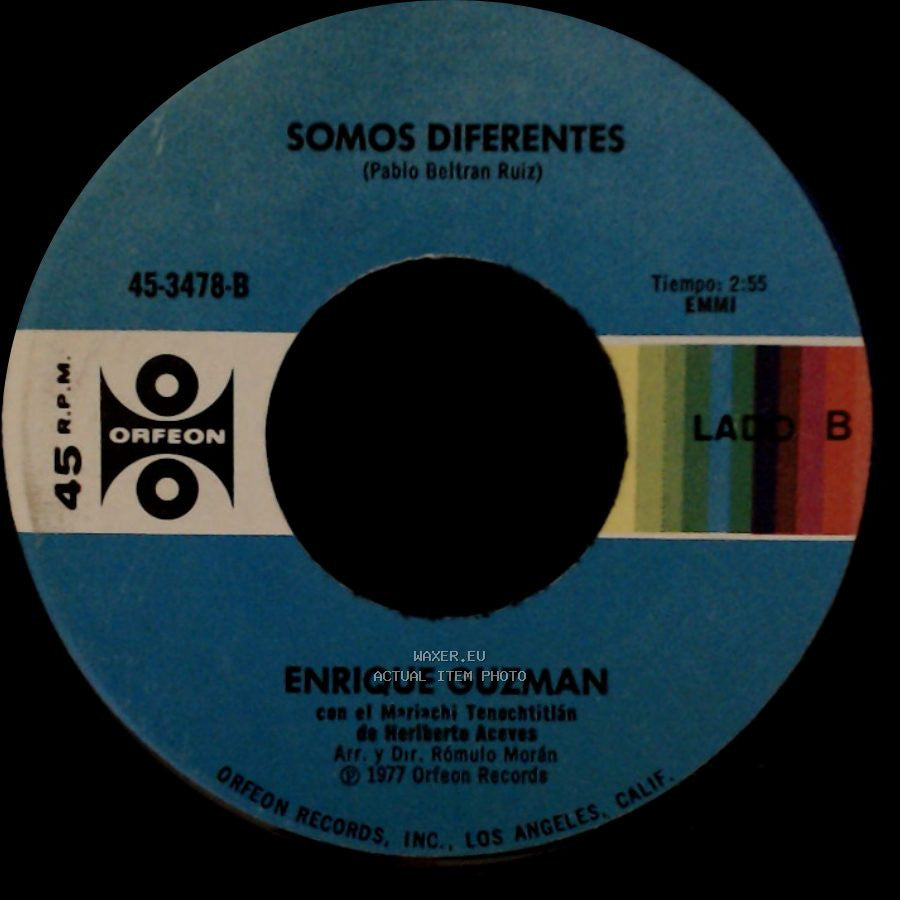Enrique Guzman - Por Que Lloras / Somos Diferentes side B