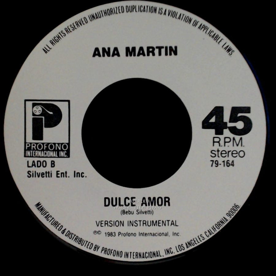 Ana Martin - Dulce Amor / Dulce Amor side B