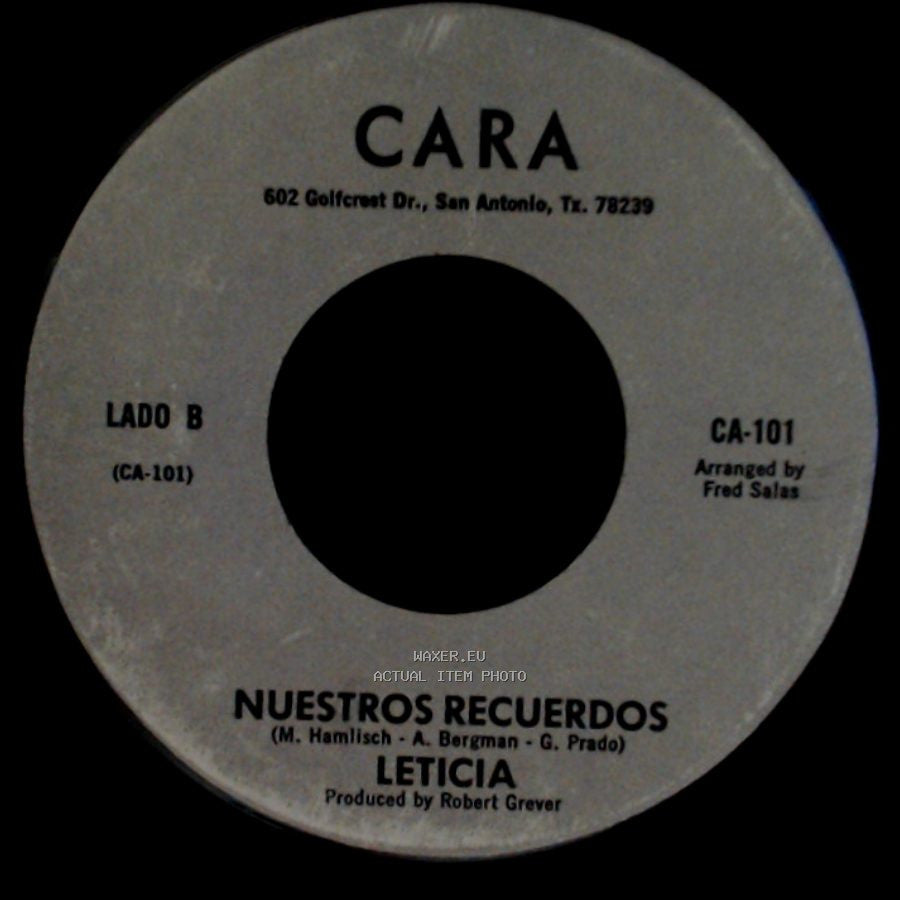 Leticia - Una Vez Te Di Mi Amor / Nuestros Recuerdos side B