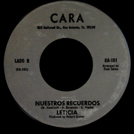 Leticia - Una Vez Te Di Mi Amor / Nuestros Recuerdos side B