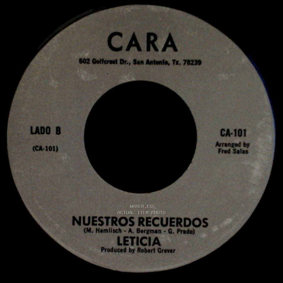 Leticia - Una Vez Te Di Mi Amor / Nuestros Recuerdos side B