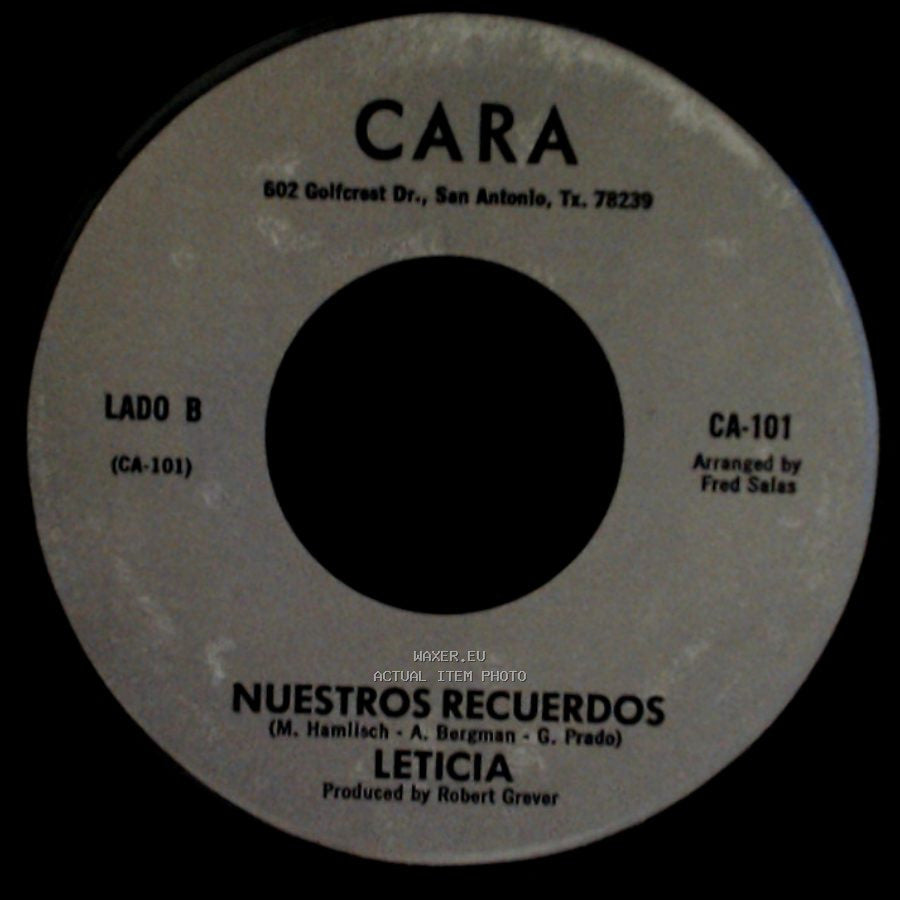 Leticia - Una Vez Te Di Mi Amor / Nuestros Recuerdos side B