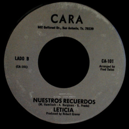 Leticia - Una Vez Te Di Mi Amor / Nuestros Recuerdos side B