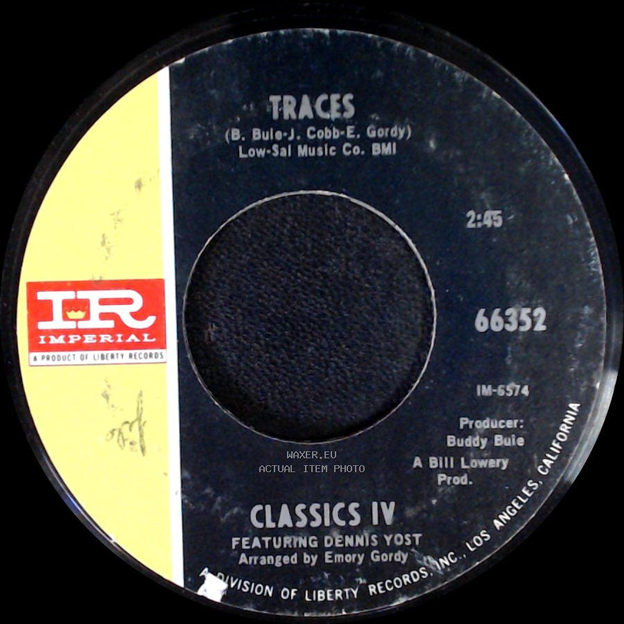 Classics Iv Featuring Dennis Yost - Traces / Mary, Mary Row Your Boat side A