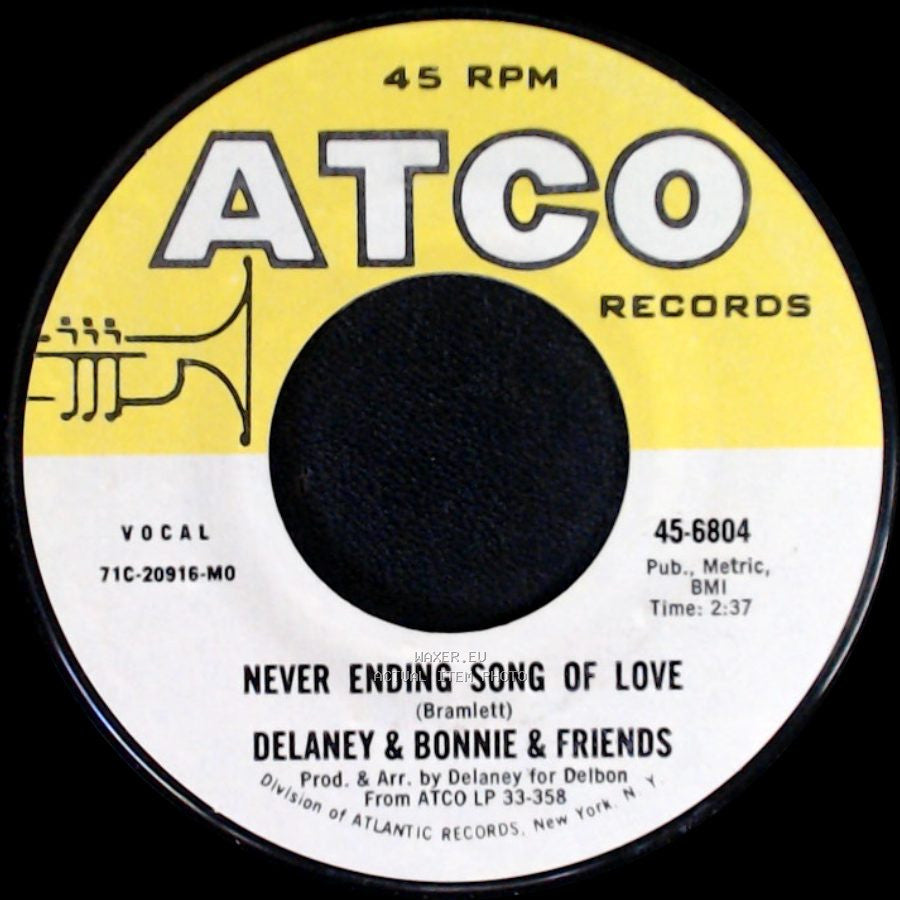 Delaney & Bonnie & Friends - Don't Deceive Me (Please Don't Go) / Never Ending Song Of Love side A
