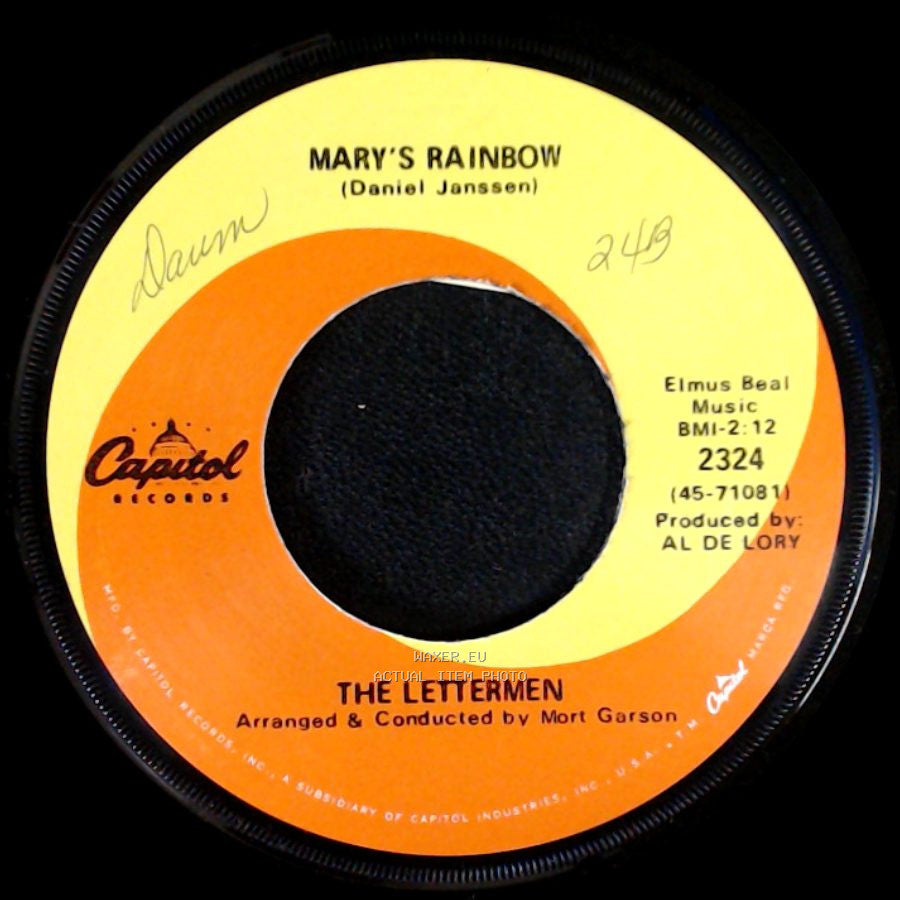 The Lettermen - Put Your Head On My Shoulder / Mary's Rainbow side B