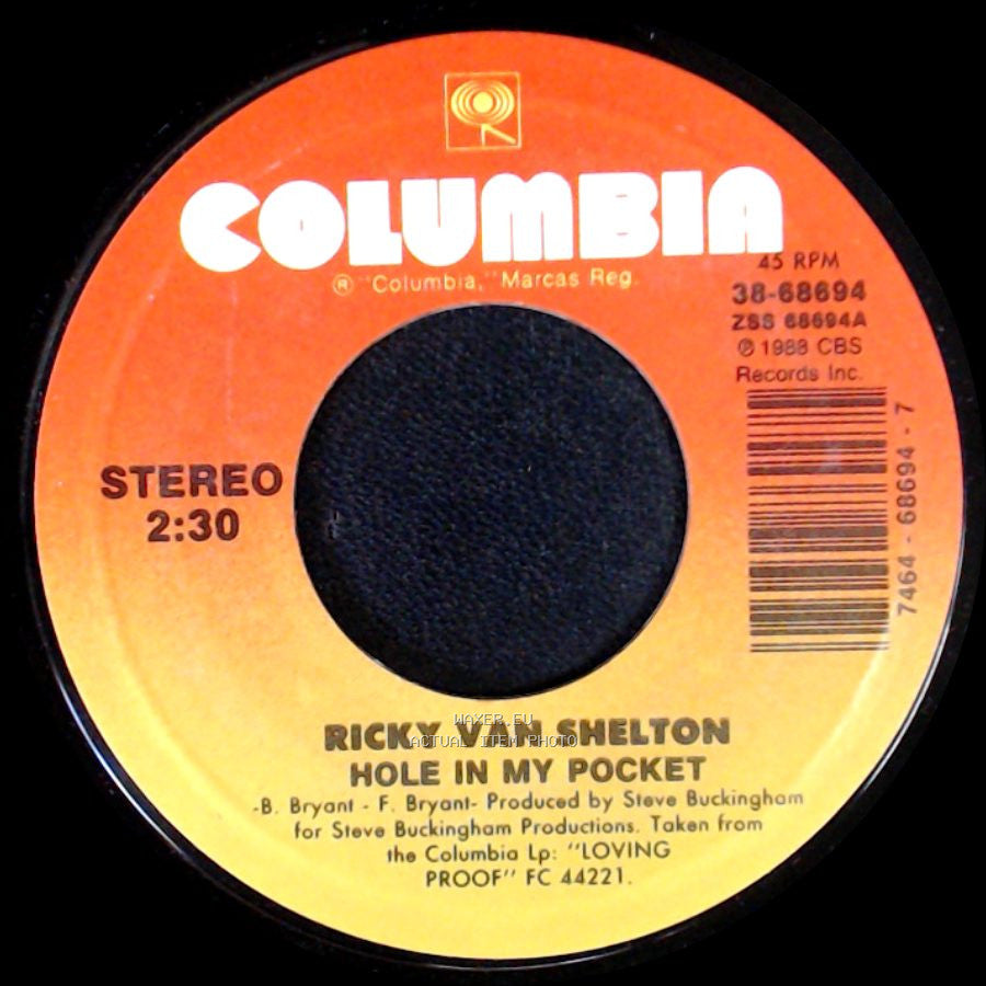 Ricky Van Shelton - Let Me Live With Love (And Die With You) / Hole In My Pocket side B