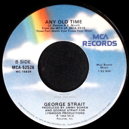 George Strait - The Cowboy Rides Away / Any Old Time side B