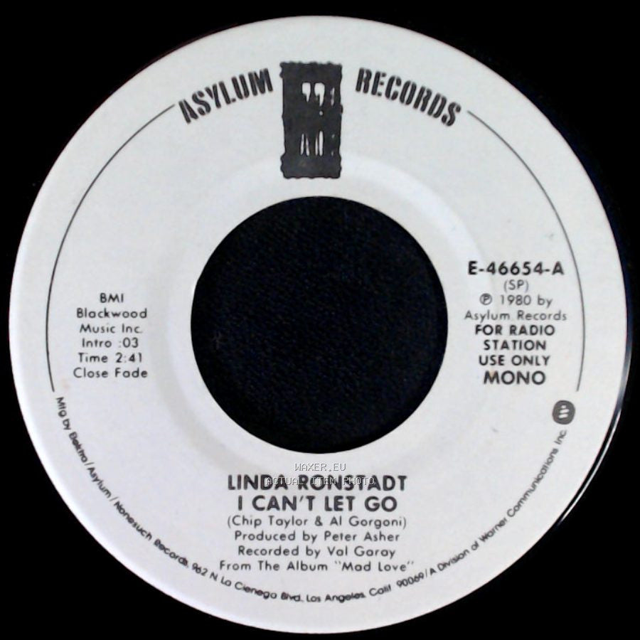 Linda Ronstadt - I Can't Let Go / I Can't Let Go side A