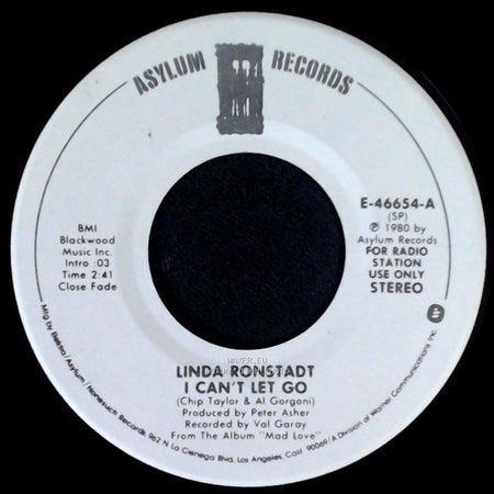 Linda Ronstadt - I Can't Let Go / I Can't Let Go side B