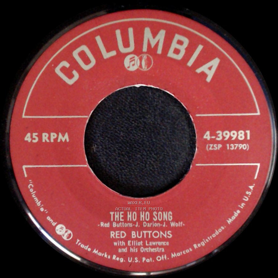 Red Buttons With Elliot Lawrence And His Orchestra - The Ho Ho Song / Strange Things Are Happening (Ho Ho Hee, Hee, Ha Ha) side A