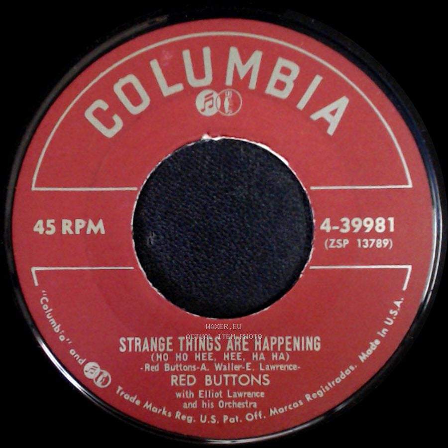 Red Buttons With Elliot Lawrence And His Orchestra - The Ho Ho Song / Strange Things Are Happening (Ho Ho Hee, Hee, Ha Ha) side B
