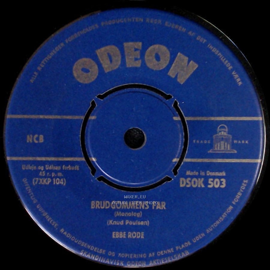Ebbe Rode - Brudgommens Fær (Monolog) / Personalechefen side A