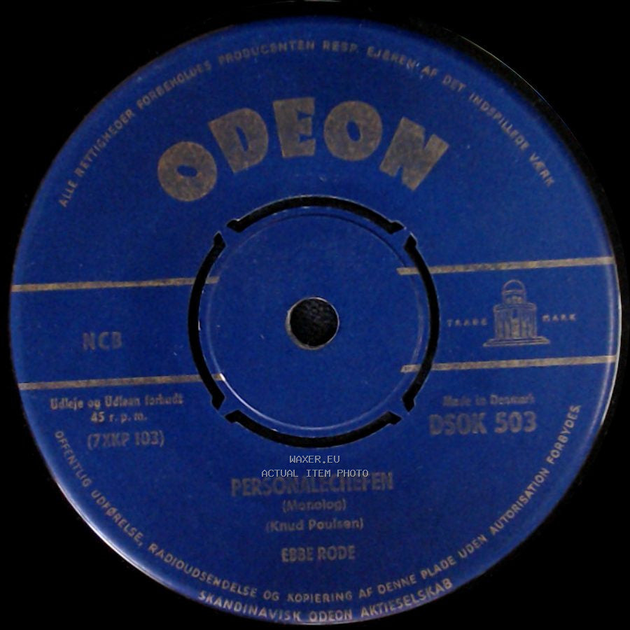 Ebbe Rode - Brudgommens Fær (Monolog) / Personalechefen side B