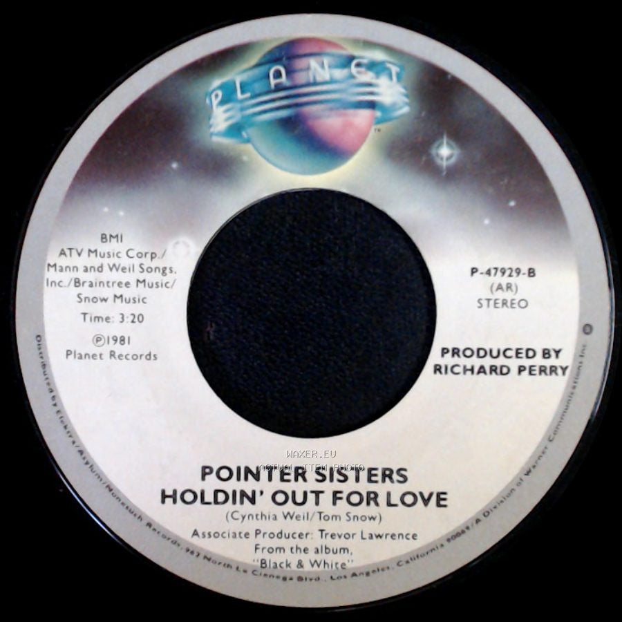 Pointer Sisters - Holdin' Out For Love / Slow Hand side A