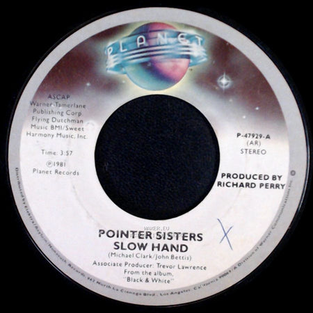 Pointer Sisters - Holdin' Out For Love / Slow Hand side B