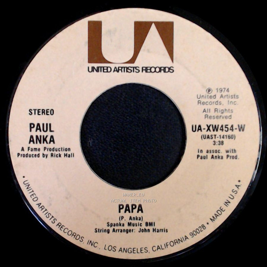 Paul Anka - Papa / (You're) Having My Baby side A