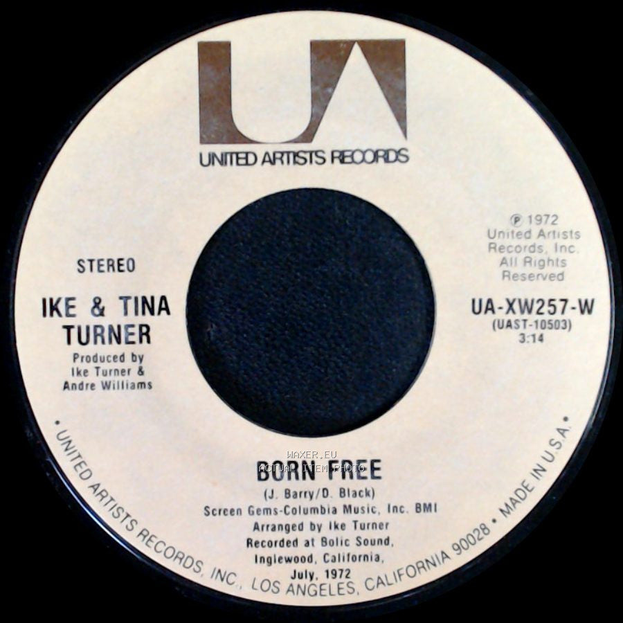Ike & Tina Turner - Born Free / Work On Me side B