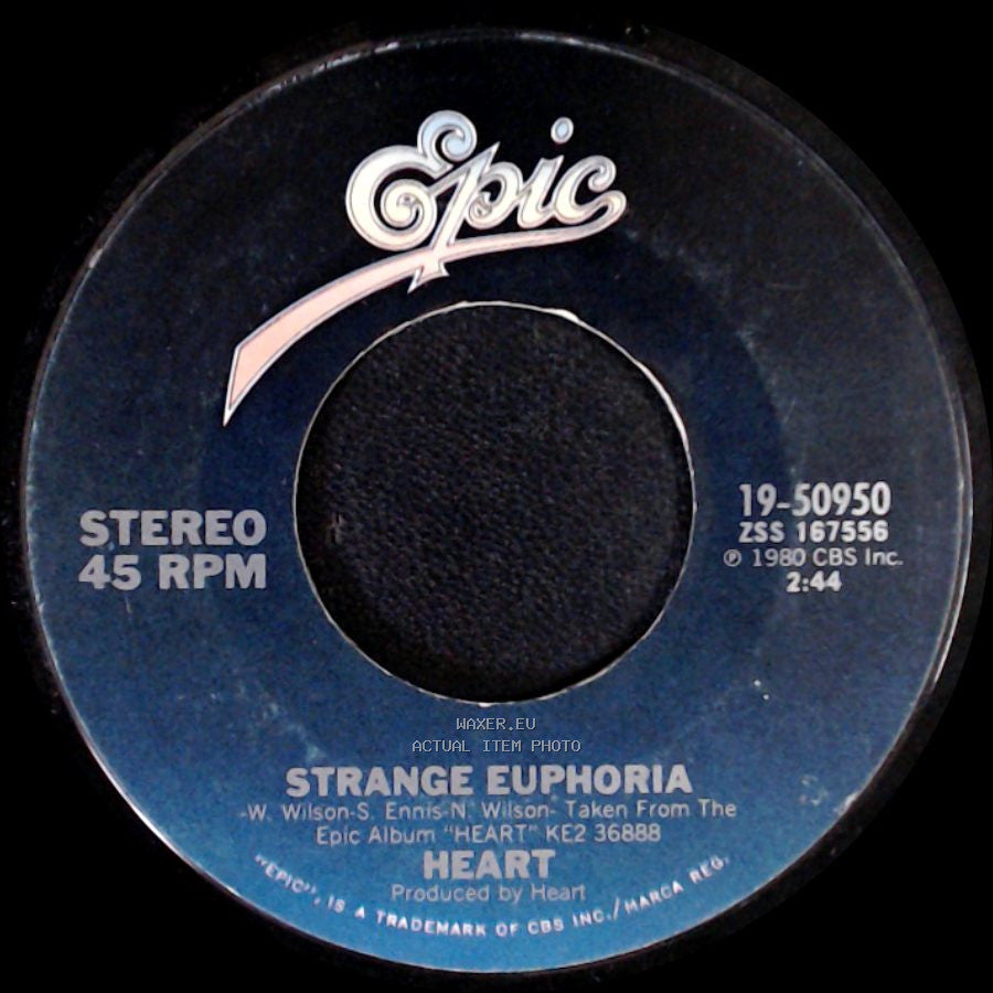 Heart - Tell It Like It Is / Strange Euphoria side B