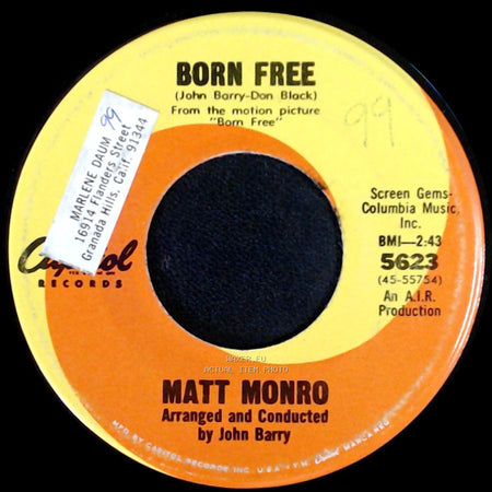 Matt Monro - Born Free / Other People side A