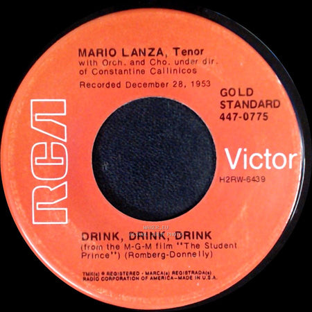 Mario Lanza / Mario Lanza, Tenor - Giannina Mia / Drink, Drink, Drink side B
