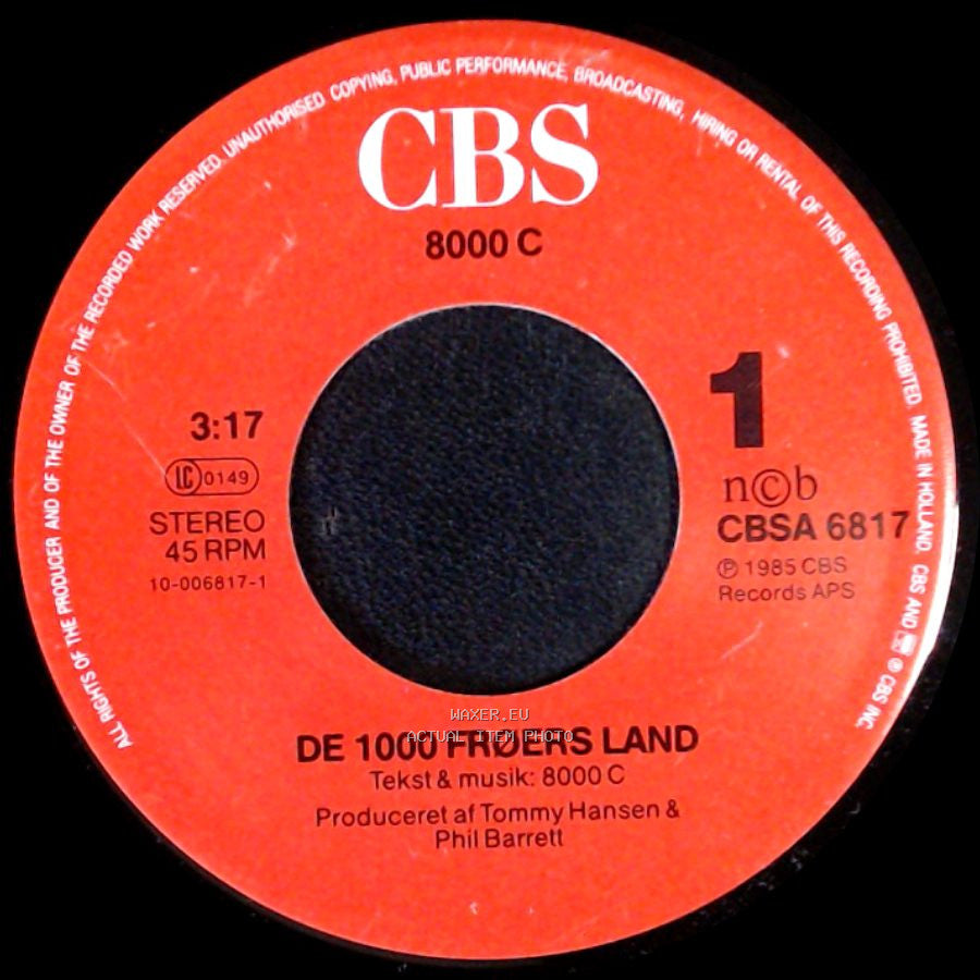 Unknown Artist - De 1000 Frøers Land / Hele Mit Hjerte side A