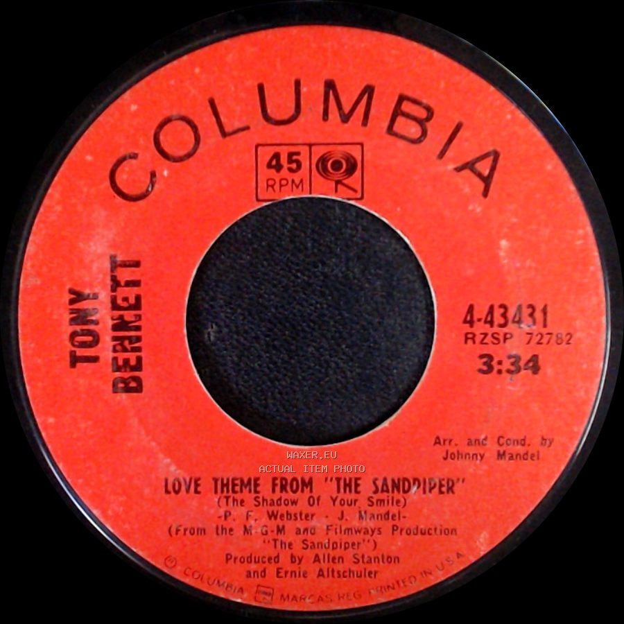 Tony Bennett - I'll Only Miss Her When I Think Of Her / Love Theme From "The Sandpiper" side B