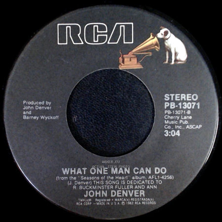 John Denver - Shanghai Breezes / What One Man Can Do side B