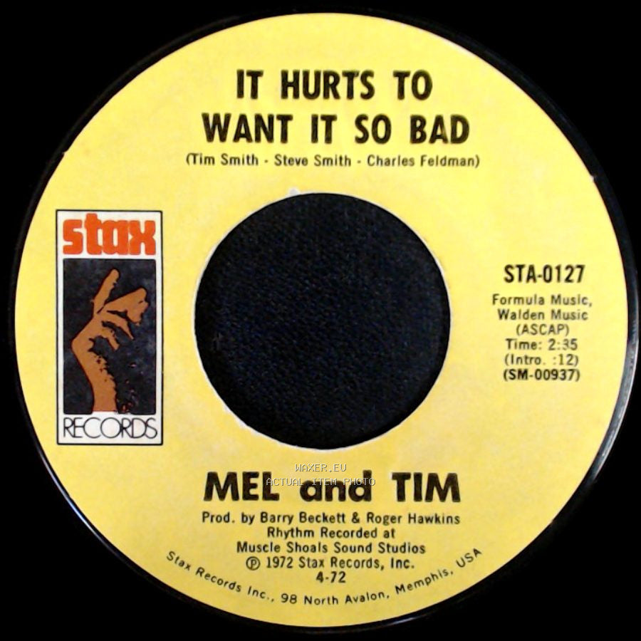 Mel And Tim - Starting All Over Again / It Hurts To Want It So Bad side B