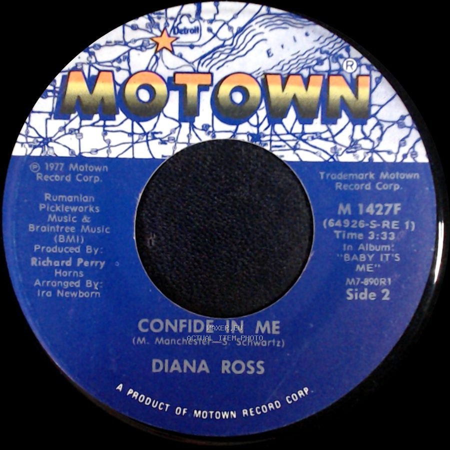 Diana Ross - Gettin' Ready For Love / Confide In Me side B