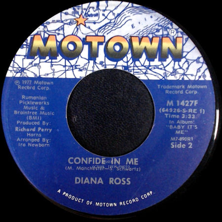 Diana Ross - Gettin' Ready For Love / Confide In Me side B