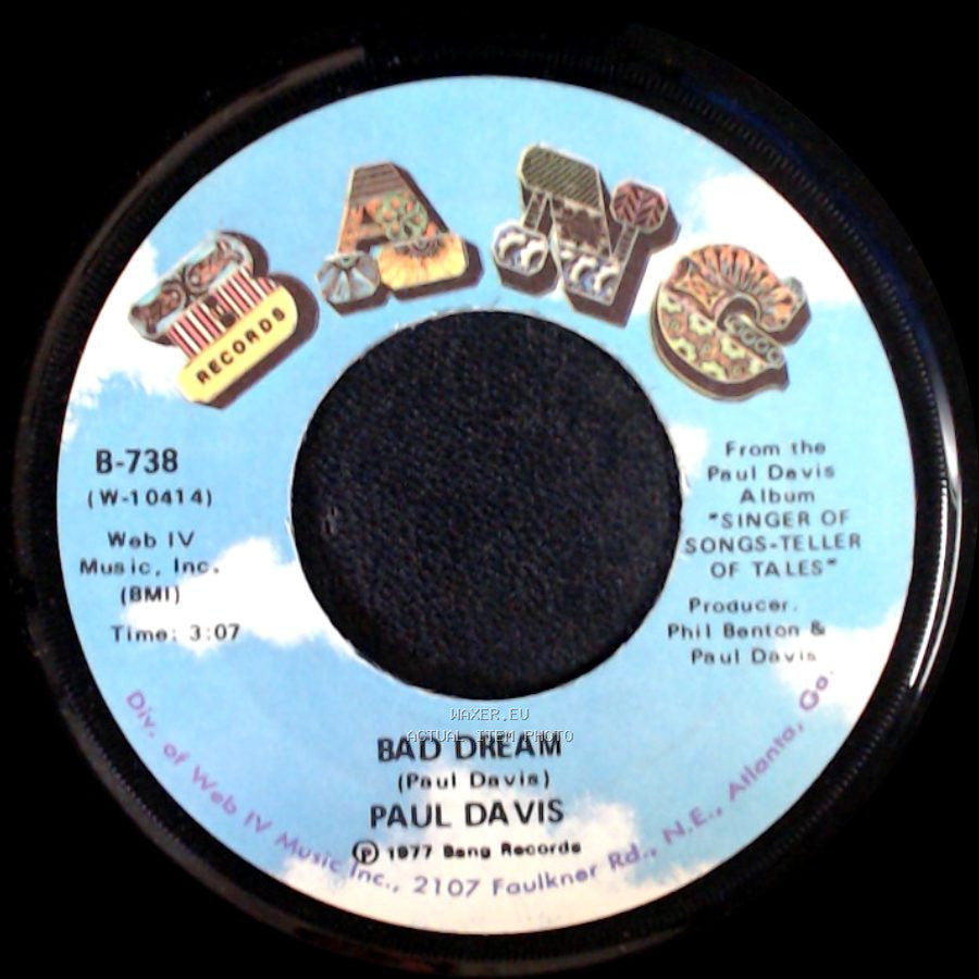 Paul Davis - Sweet Life / Bad Dream side B