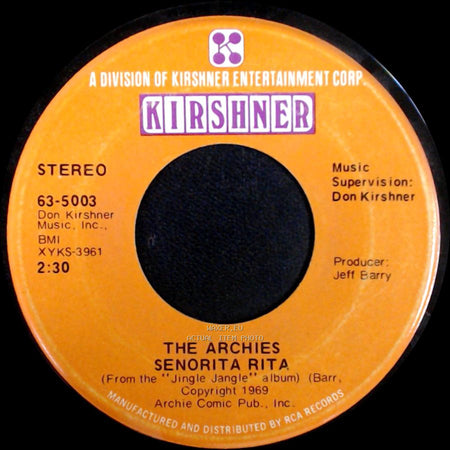 The Archies - Who's Your Baby? / Senorita Rita side B