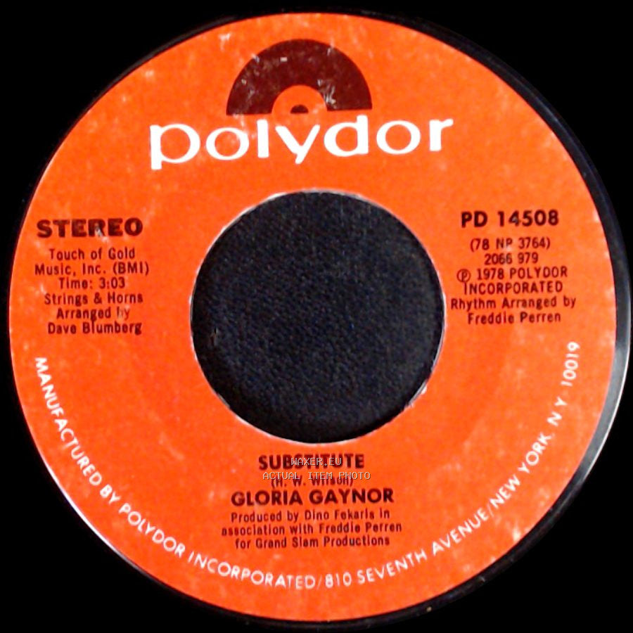 Gloria Gaynor - Substitute / I Will Survive side A