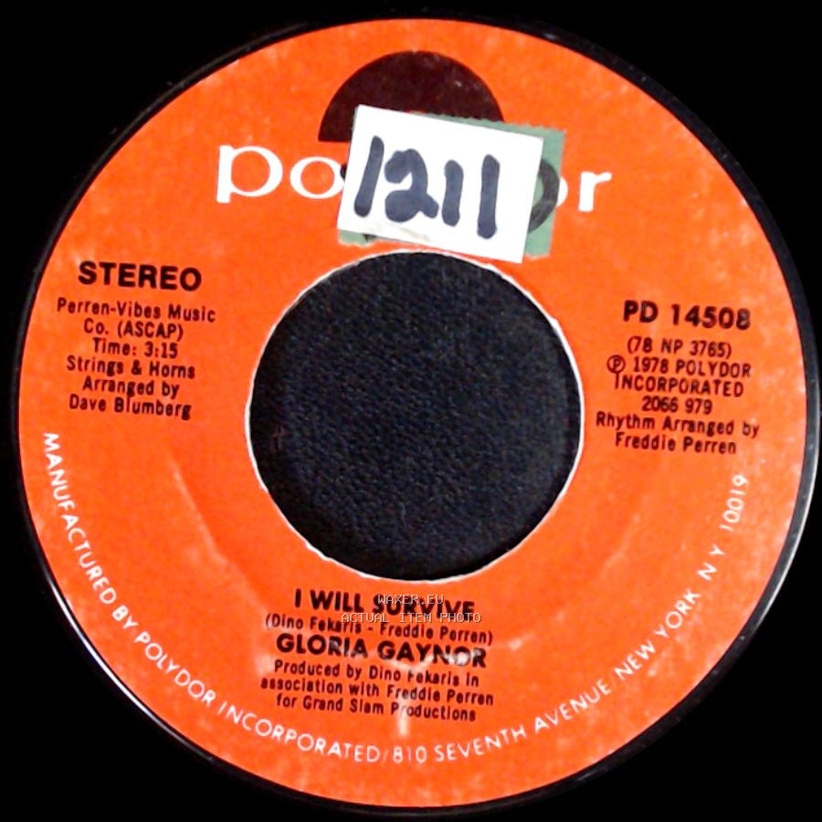 Gloria Gaynor - Substitute / I Will Survive side B