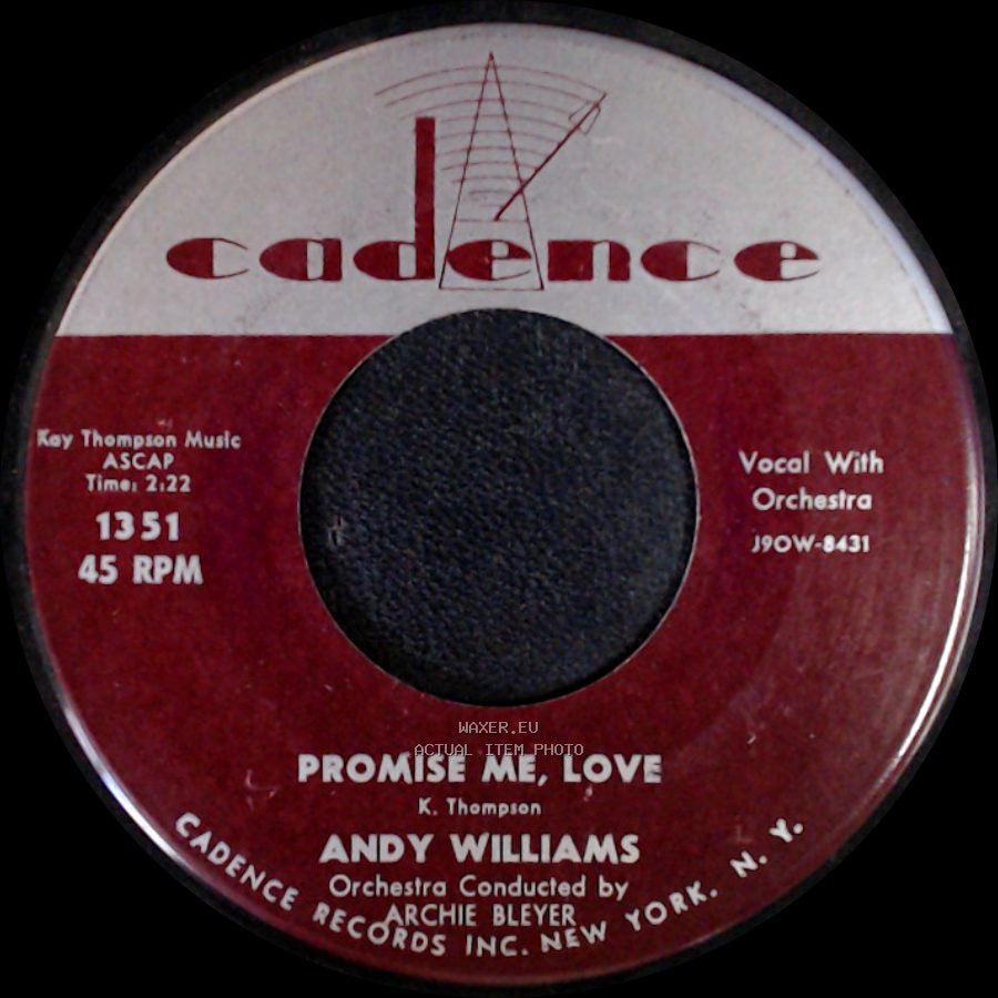Andy Williams - Promise Me, Love / Your Hand, Your Heart, Your Love side A